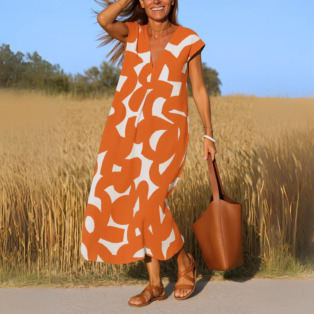 Valeria | Black and White Print Dress