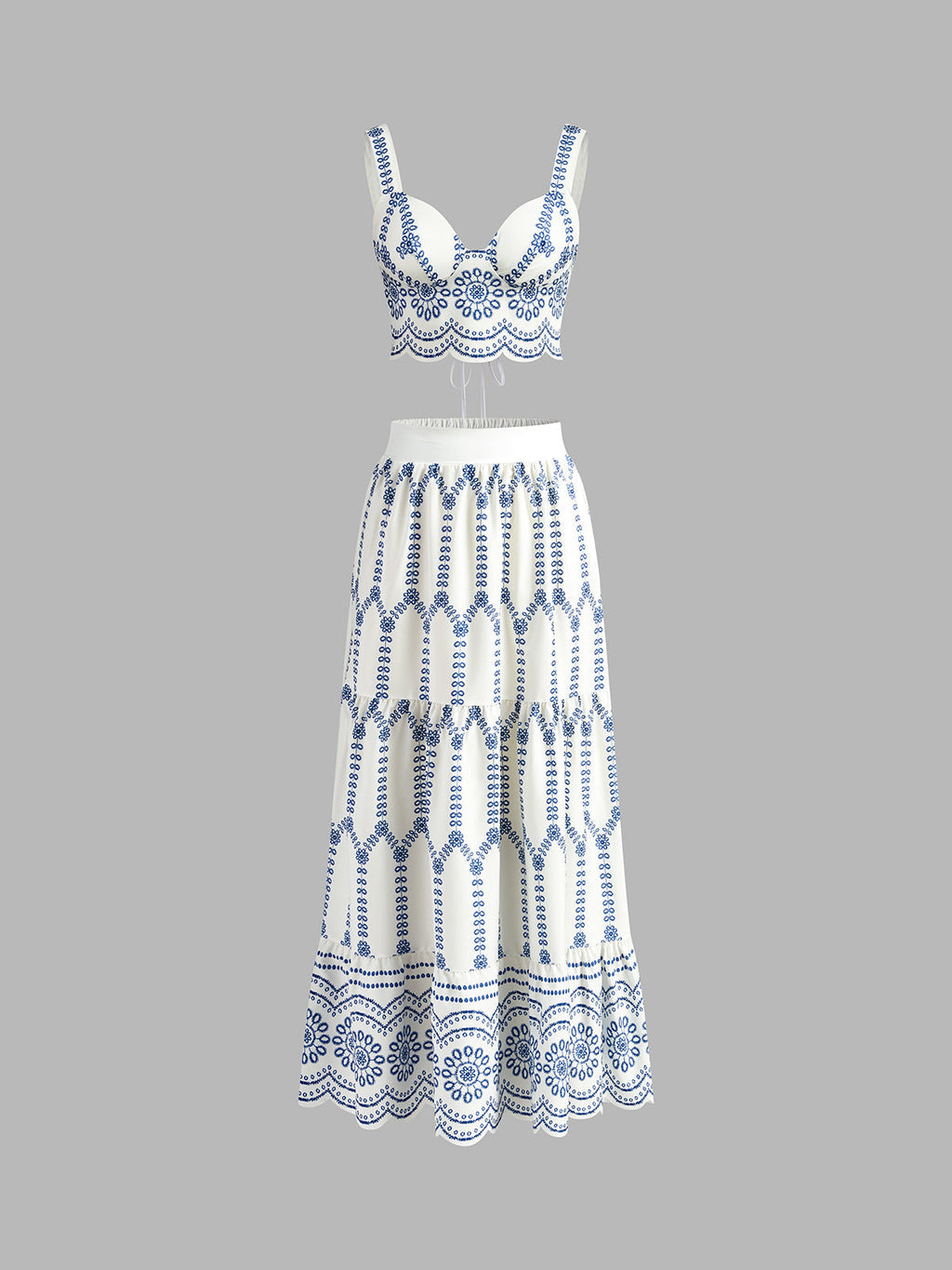 Diana | Sleeveless Printed Set with Tie Back