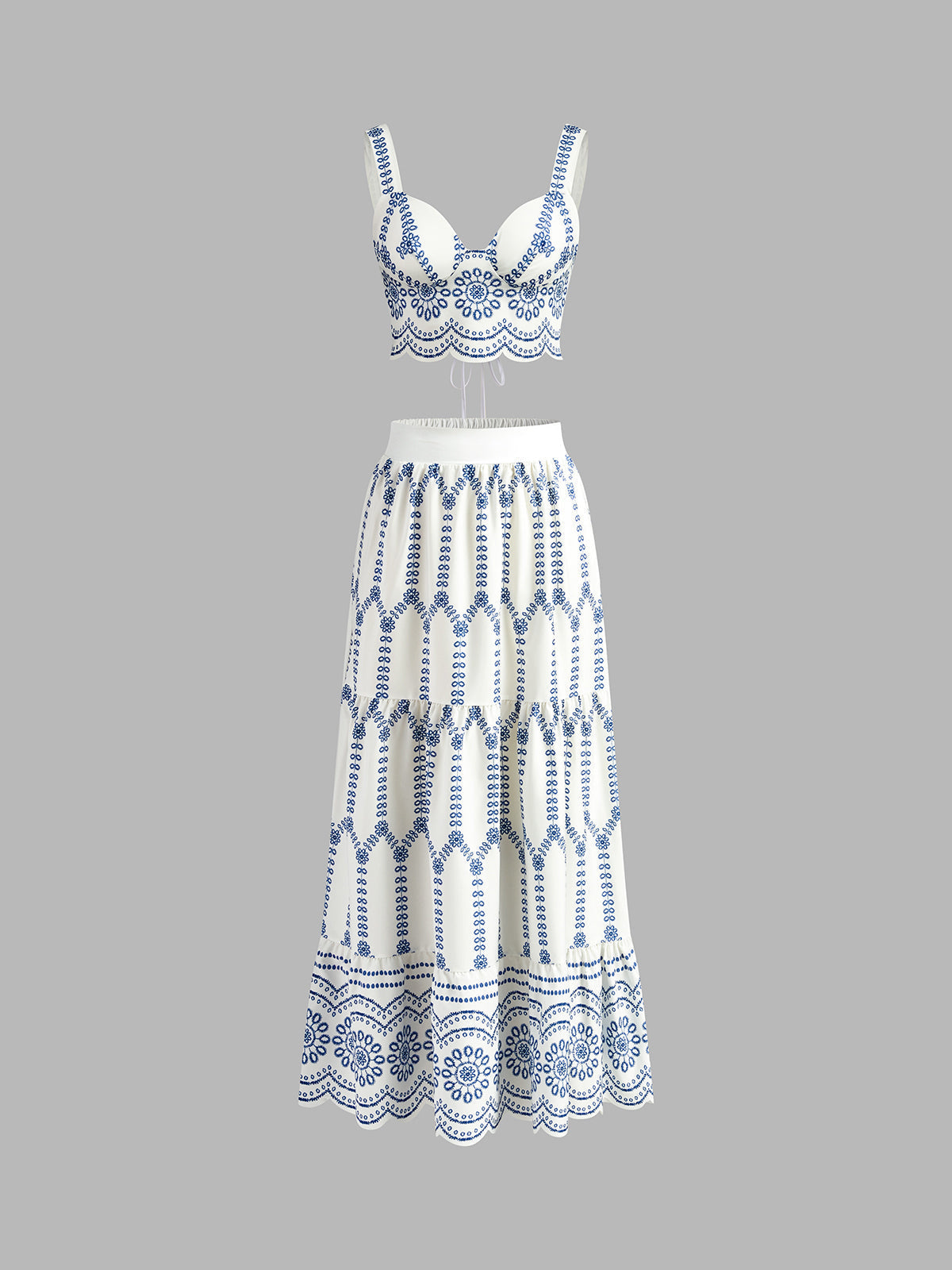 Diana | Sleeveless Printed Set with Tie Back