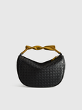 Auryn | Textured leather bag with chain