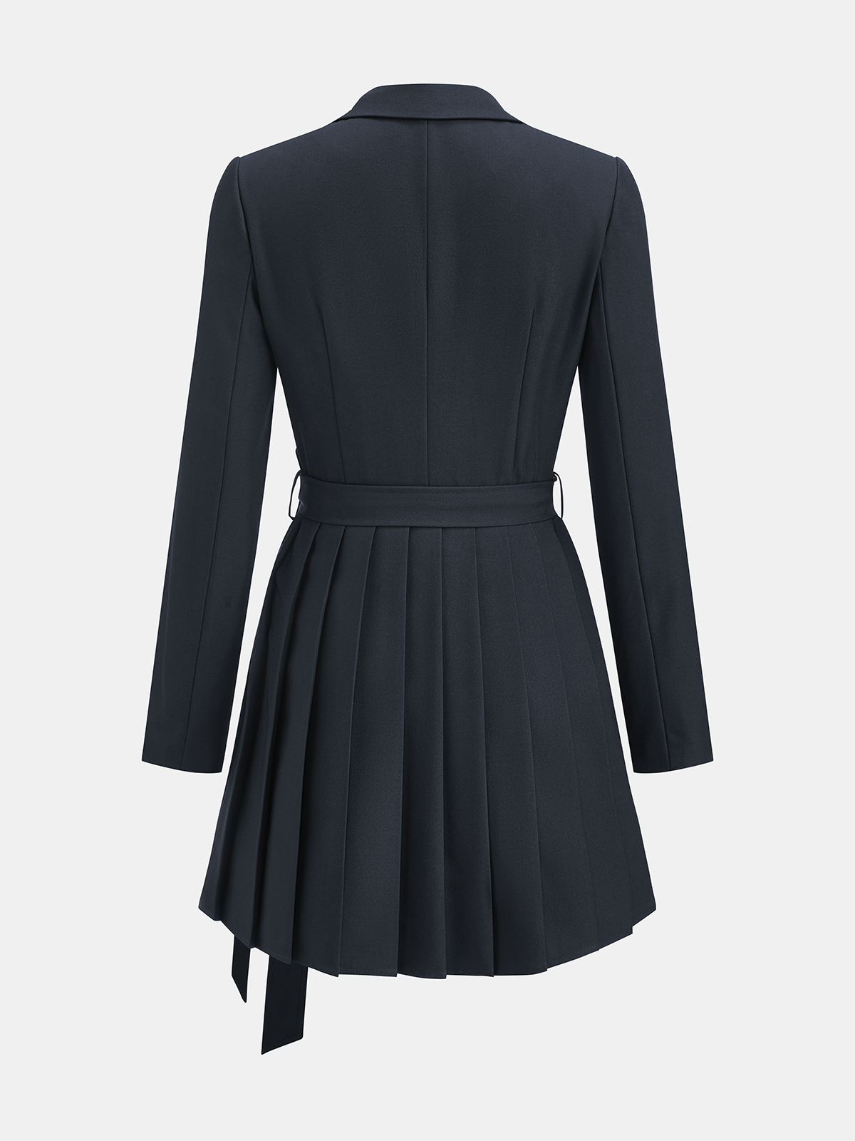 Johanna | Pleated blazer dress with belt.