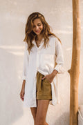 Alina | Summer Shirt Dress - Coconut
