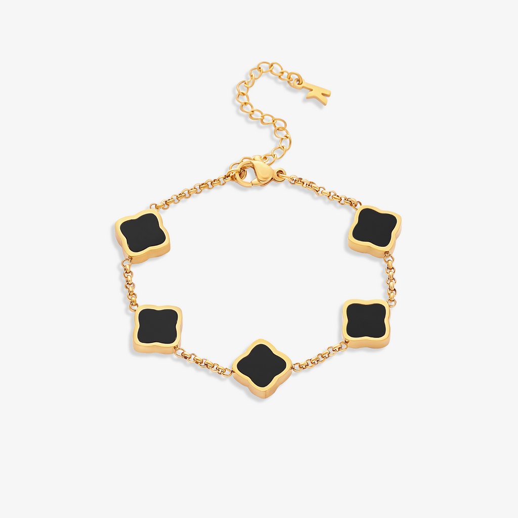 Celine-style clover bracelet