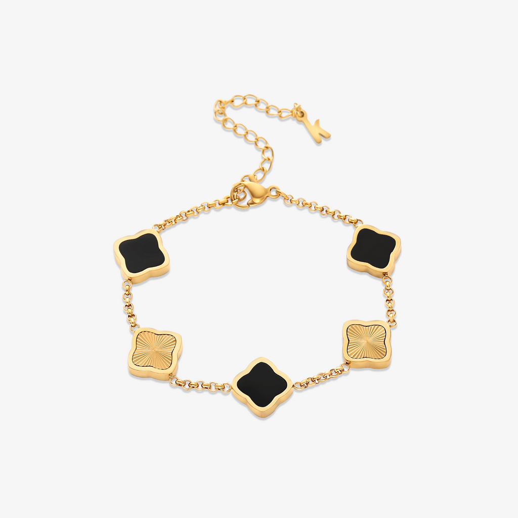 Celine-style clover bracelet
