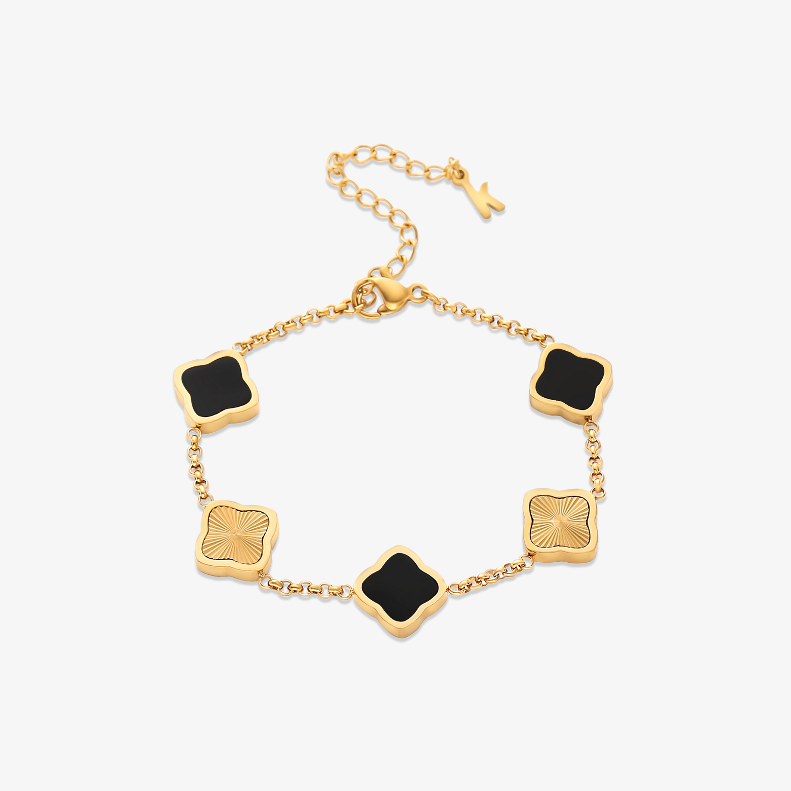 Celine-style clover bracelet