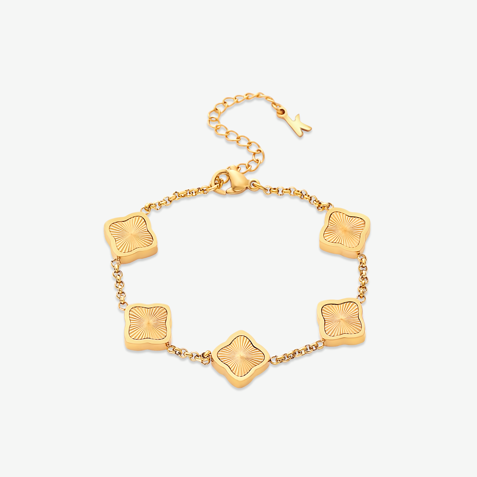 Celine-style clover bracelet
