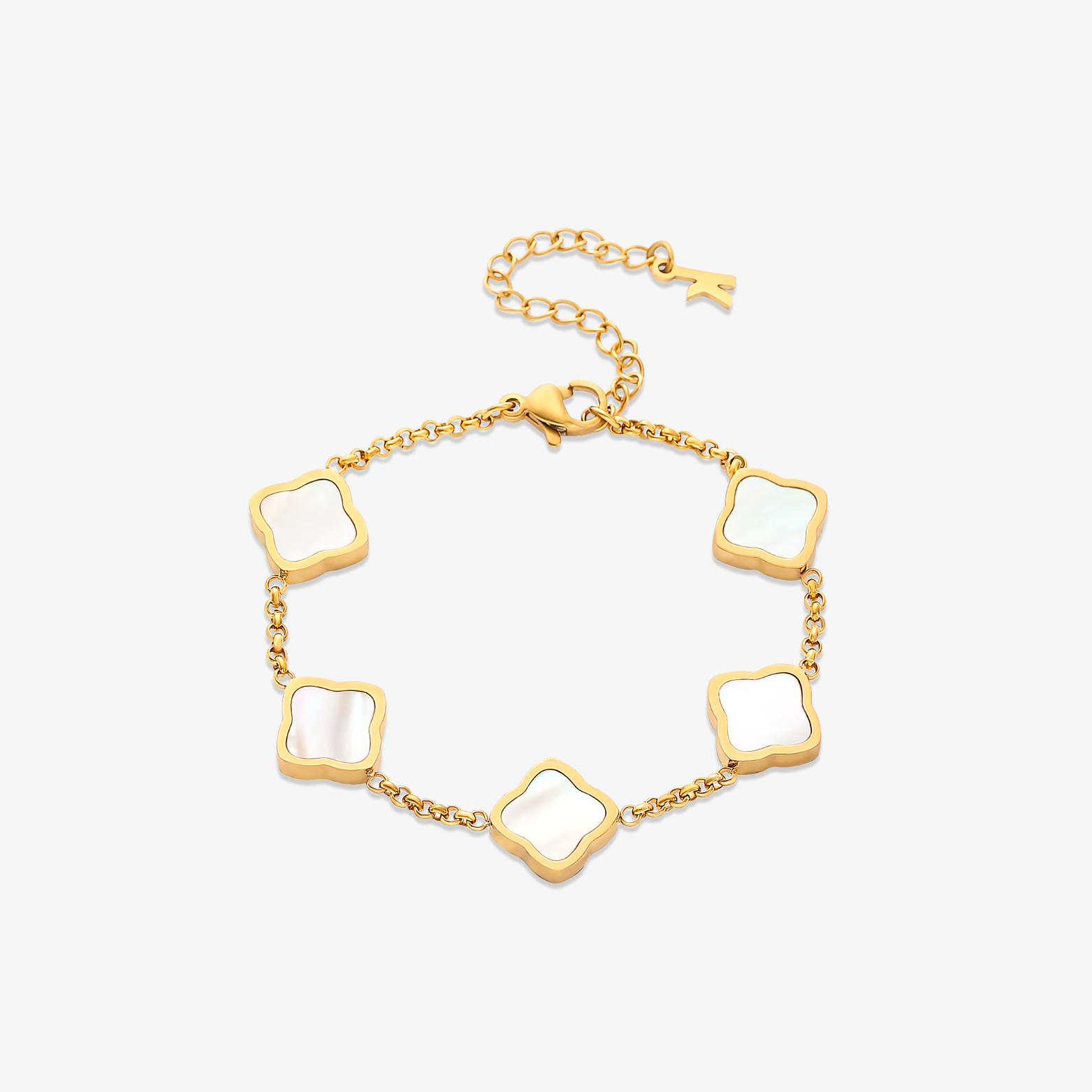 Celine-style clover bracelet