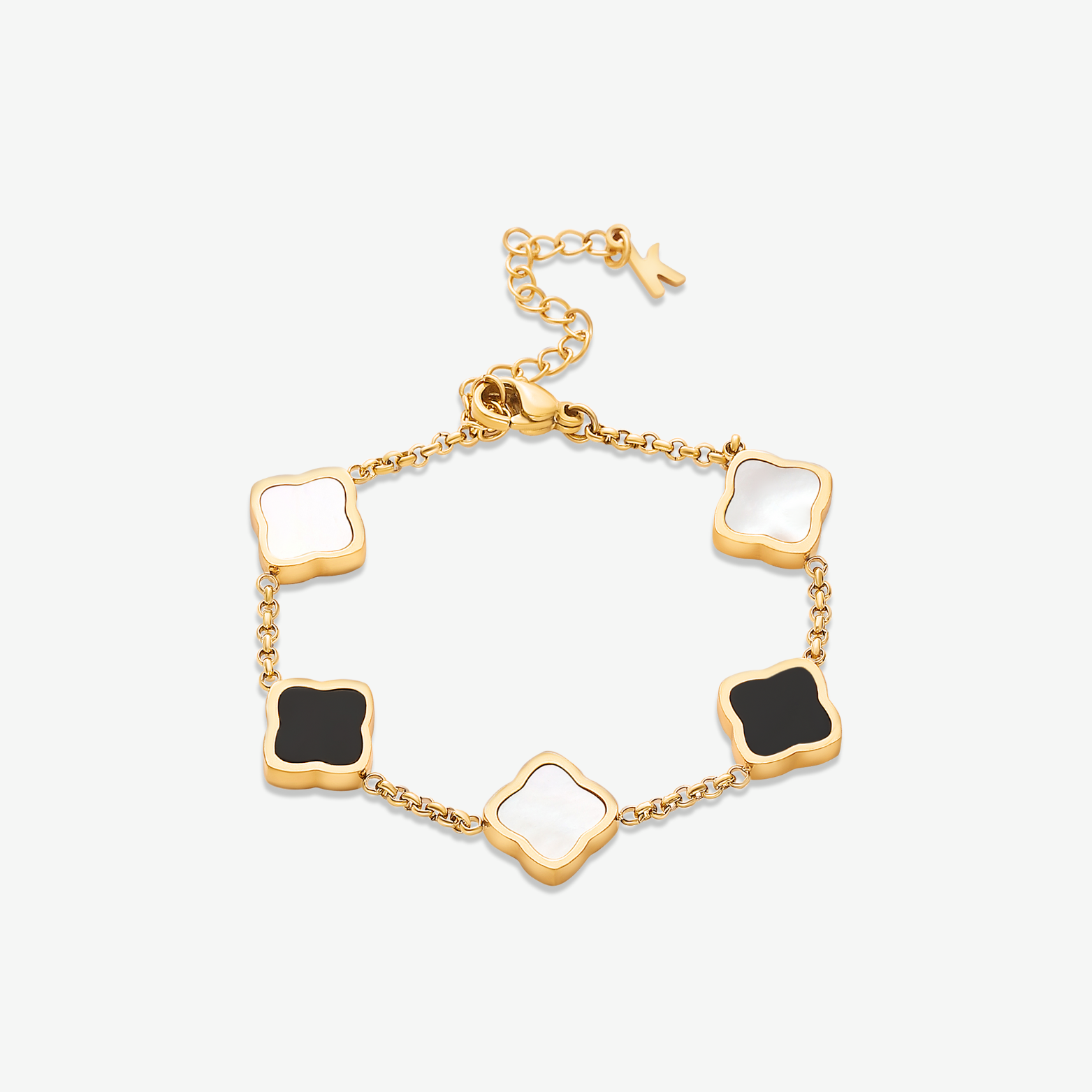 Celine-style clover bracelet