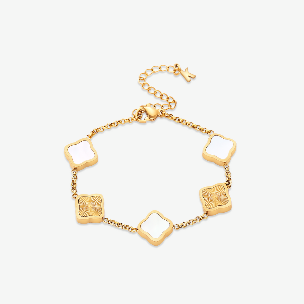 Celine-style clover bracelet