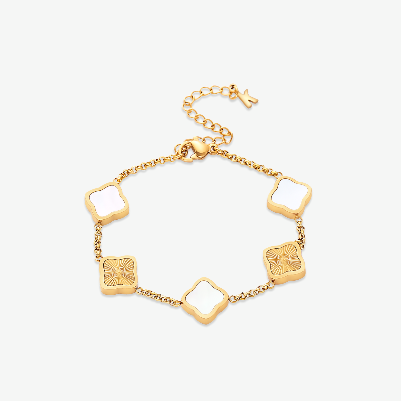Celine-style clover bracelet