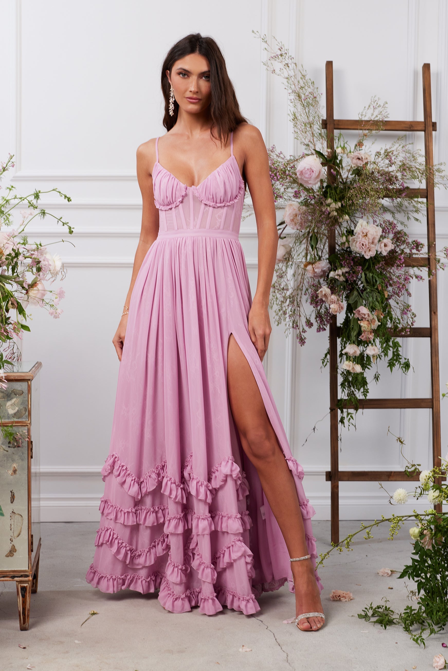 Nira | Mauve Pink Maxi Dress