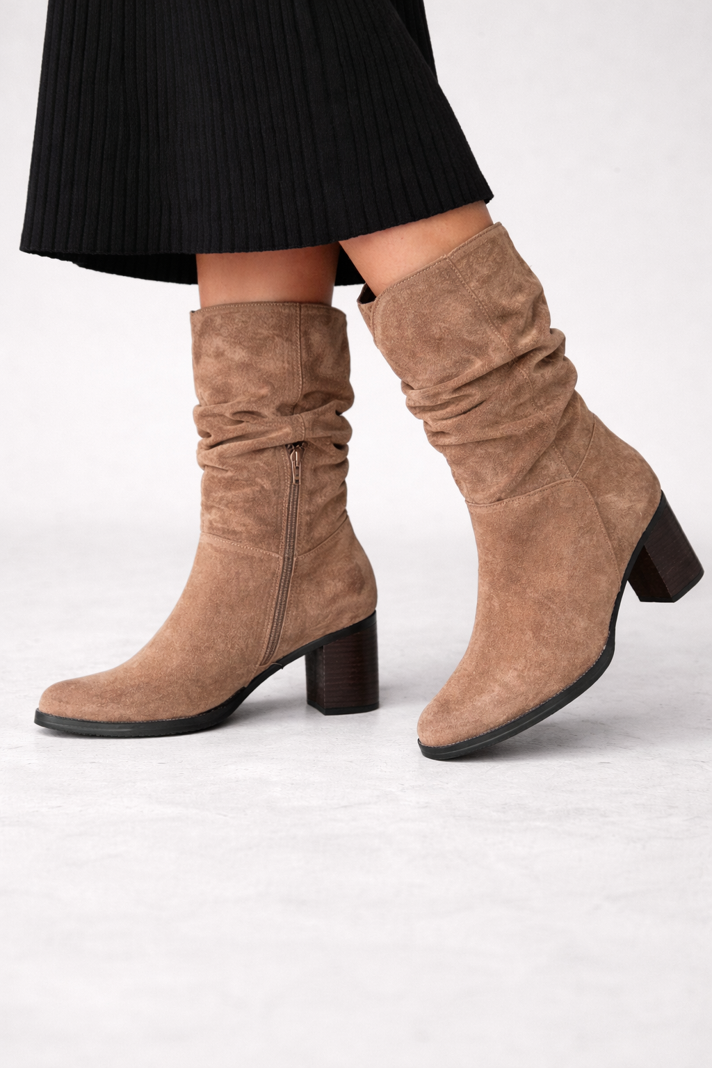 Bárbara | Faux shearling lined camel boot