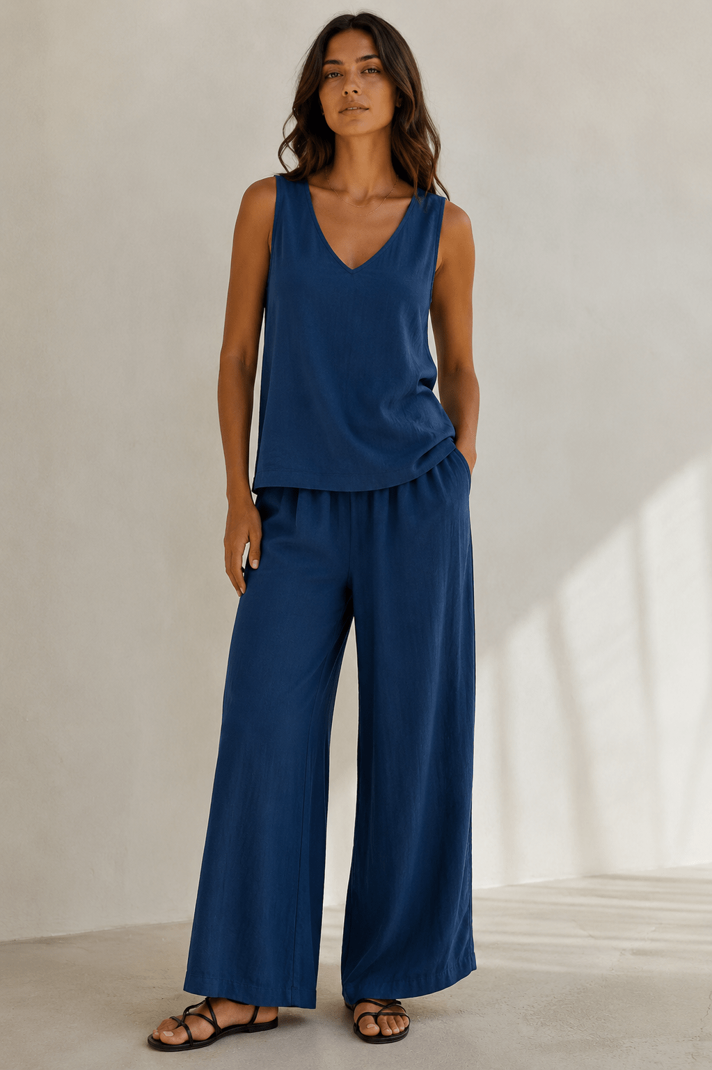 Conjunto Érika Top Fluido & Pantalón Wide Leg