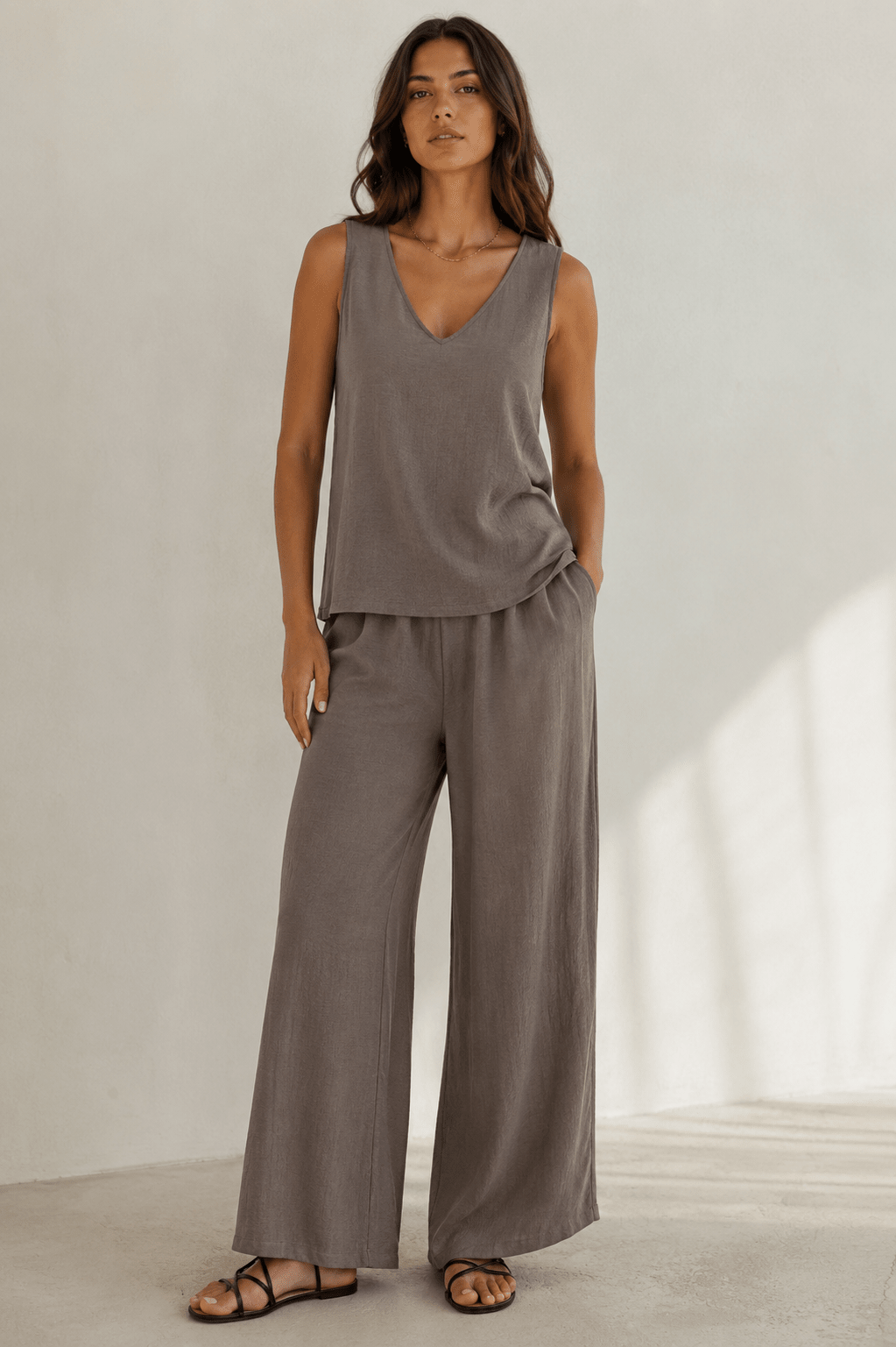 Érika Set Fluid Top & Wide Leg Pants