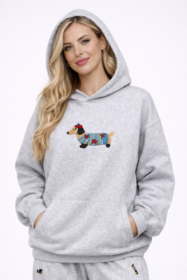 Nancy | Sudadera con capucha Cozy Pup con bordado de cachorro