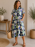 Estela | Printed Linen and Cotton Shirt Dress