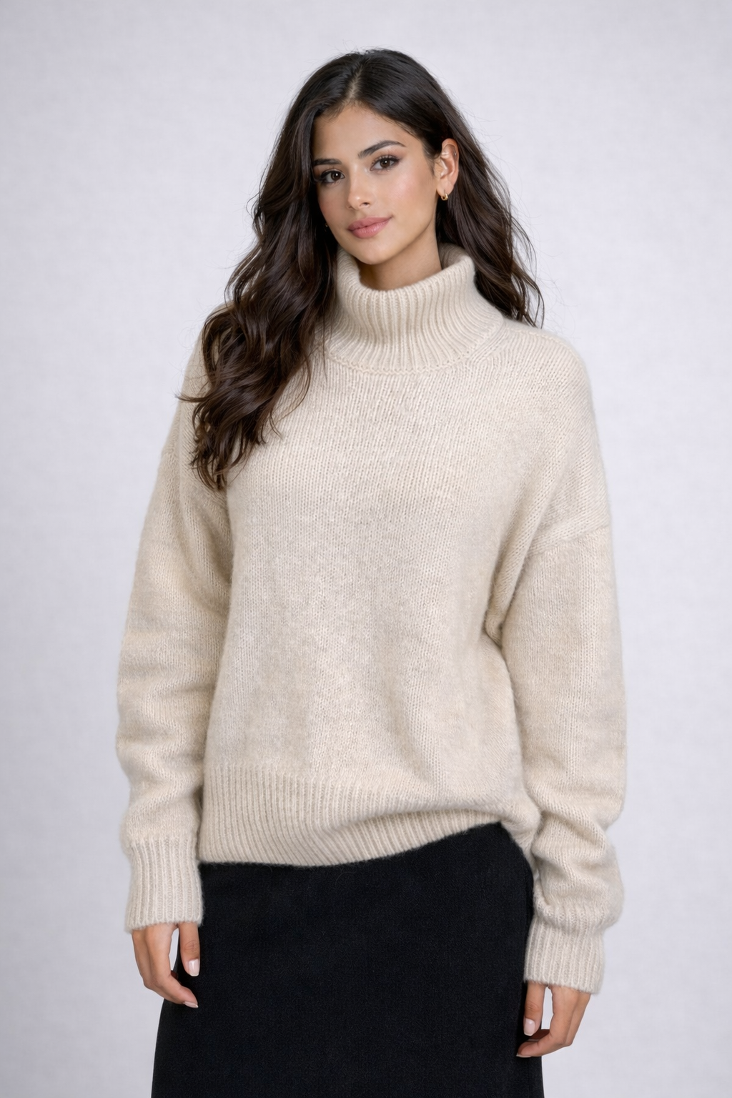 Sienna | Warm and stylish turtleneck sweater, made from high-quality knit fabric