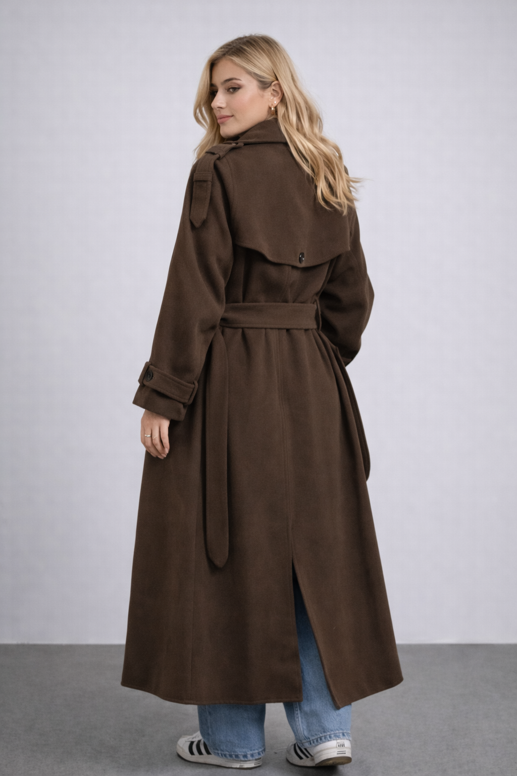Vivienne | Trench coat oversize para mujer en suave mezcla de lana