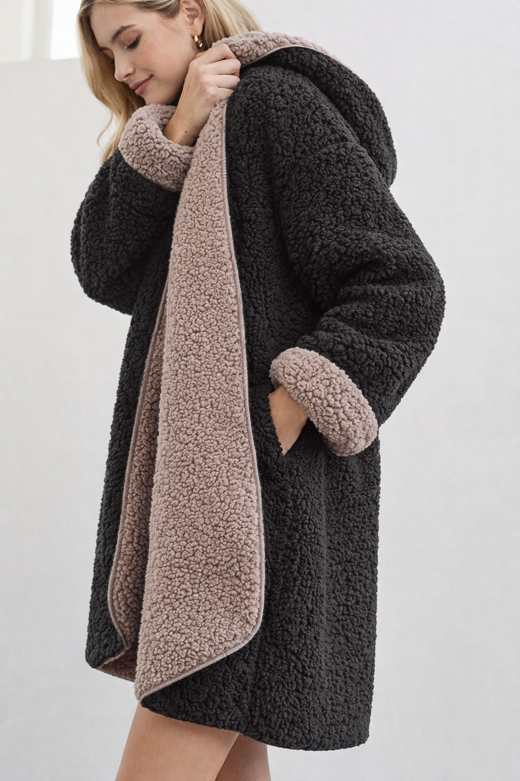 Verónica | Lovely hooded teddy jacket