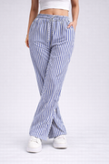 Antonella | Women's Striped Wide-Leg Pants with Elastic Waist and Practical Pockets