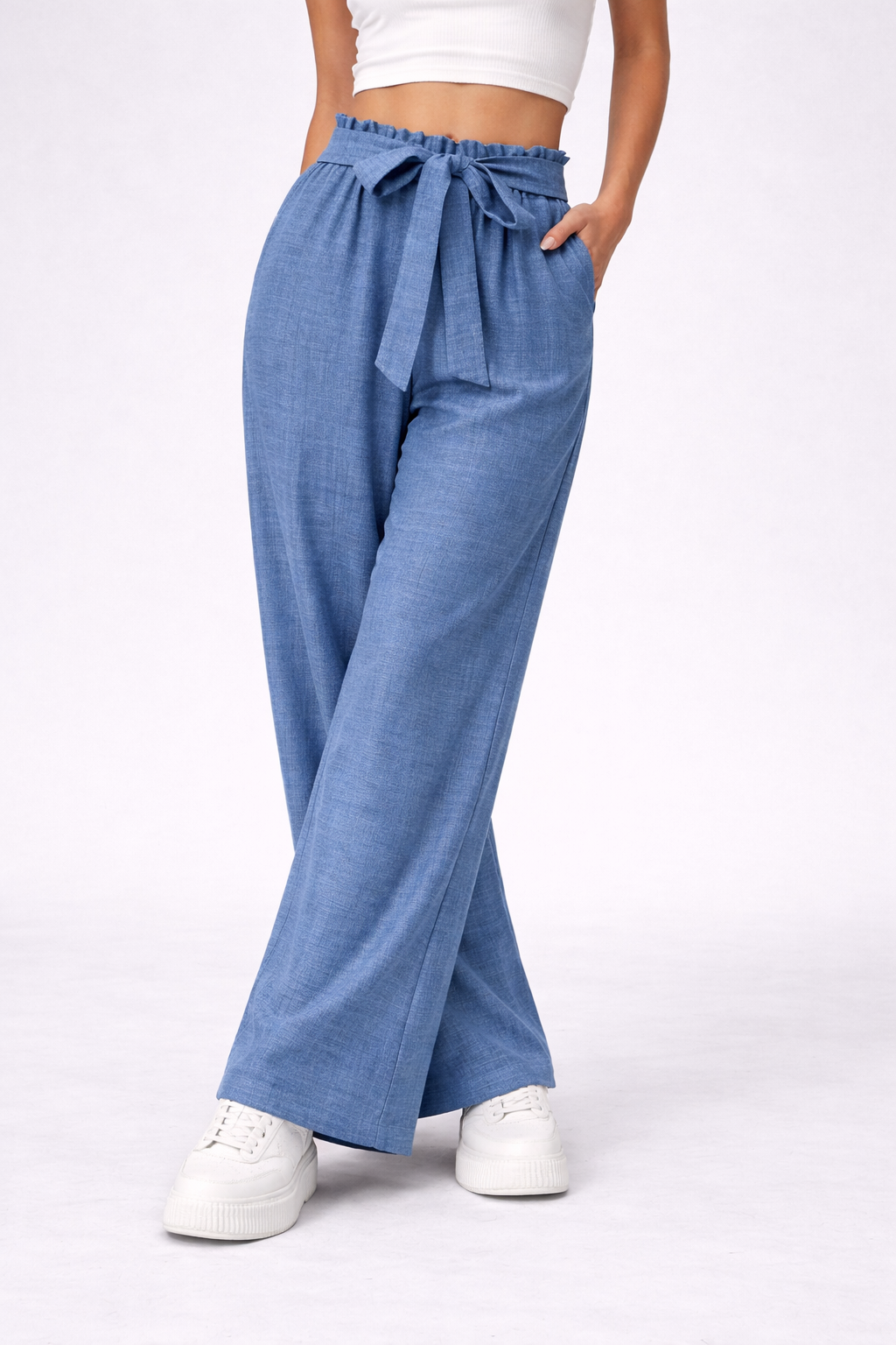 Carolina | Wide-leg Pants with Adjustable Waist