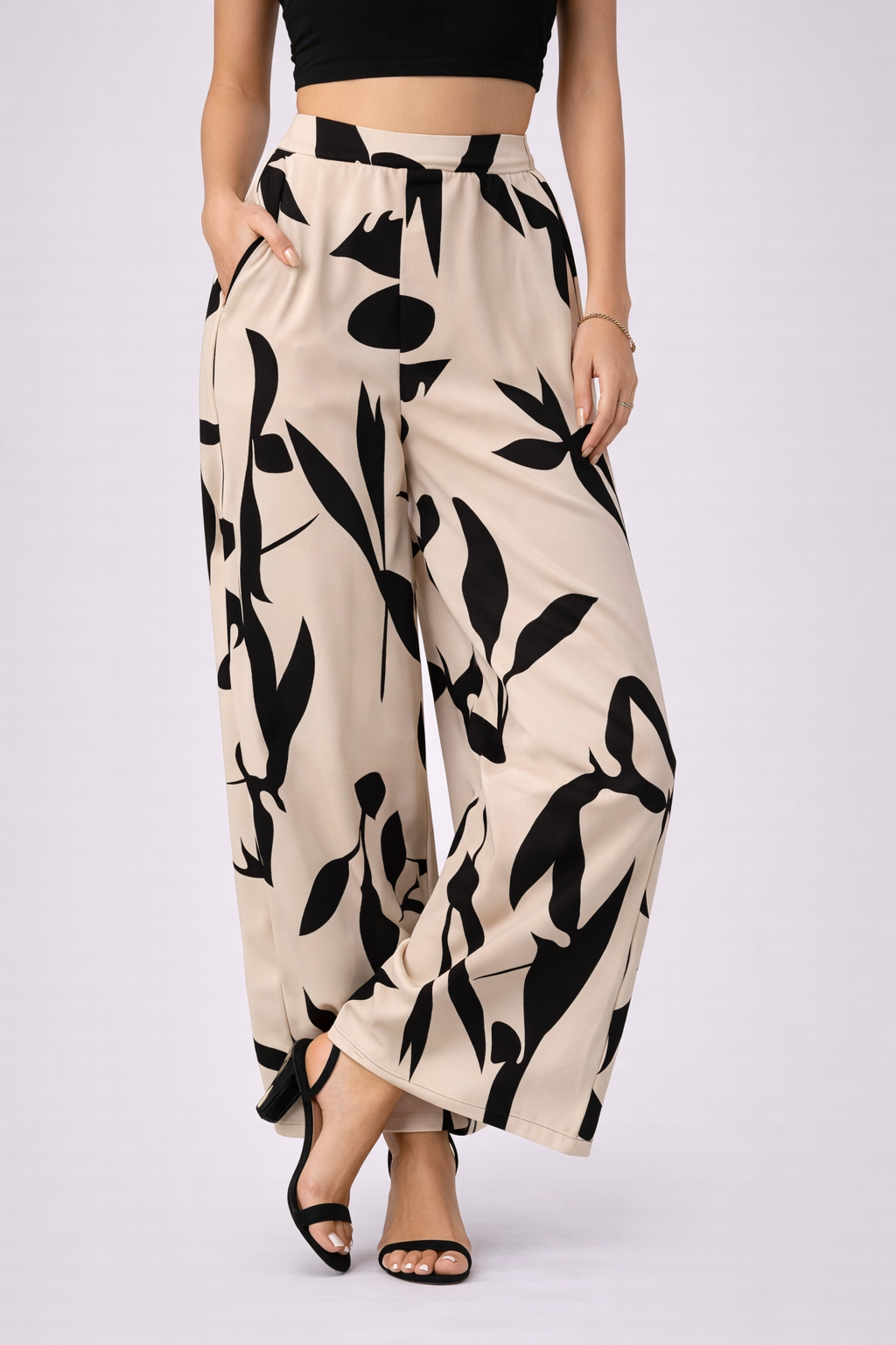Gisele | Floral Print Wide-Leg Palazzo Pants
