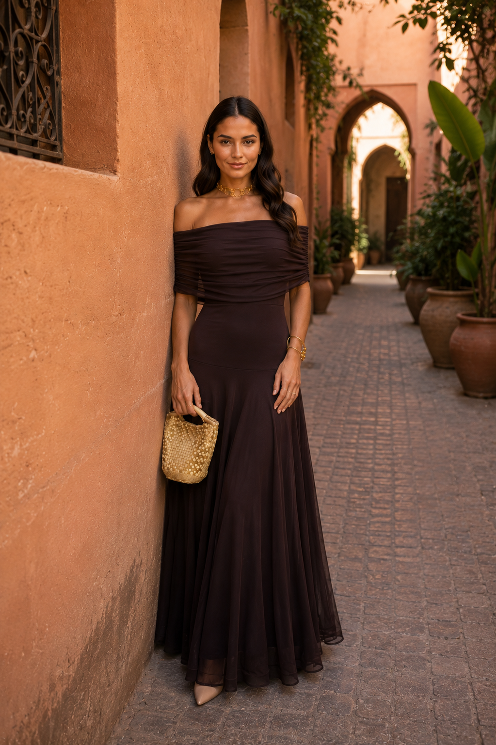 Vestido Aitana en Marrón