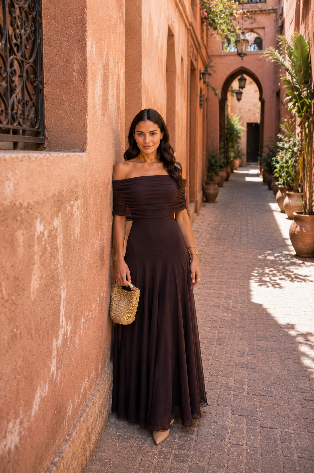 Vestido Aitana en Marrón