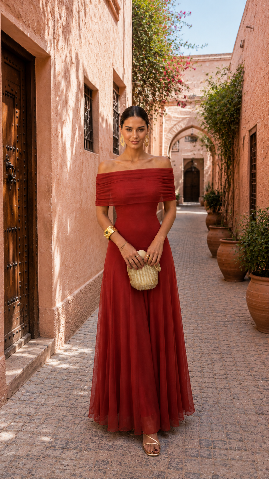Vestido Aitana en Terracota