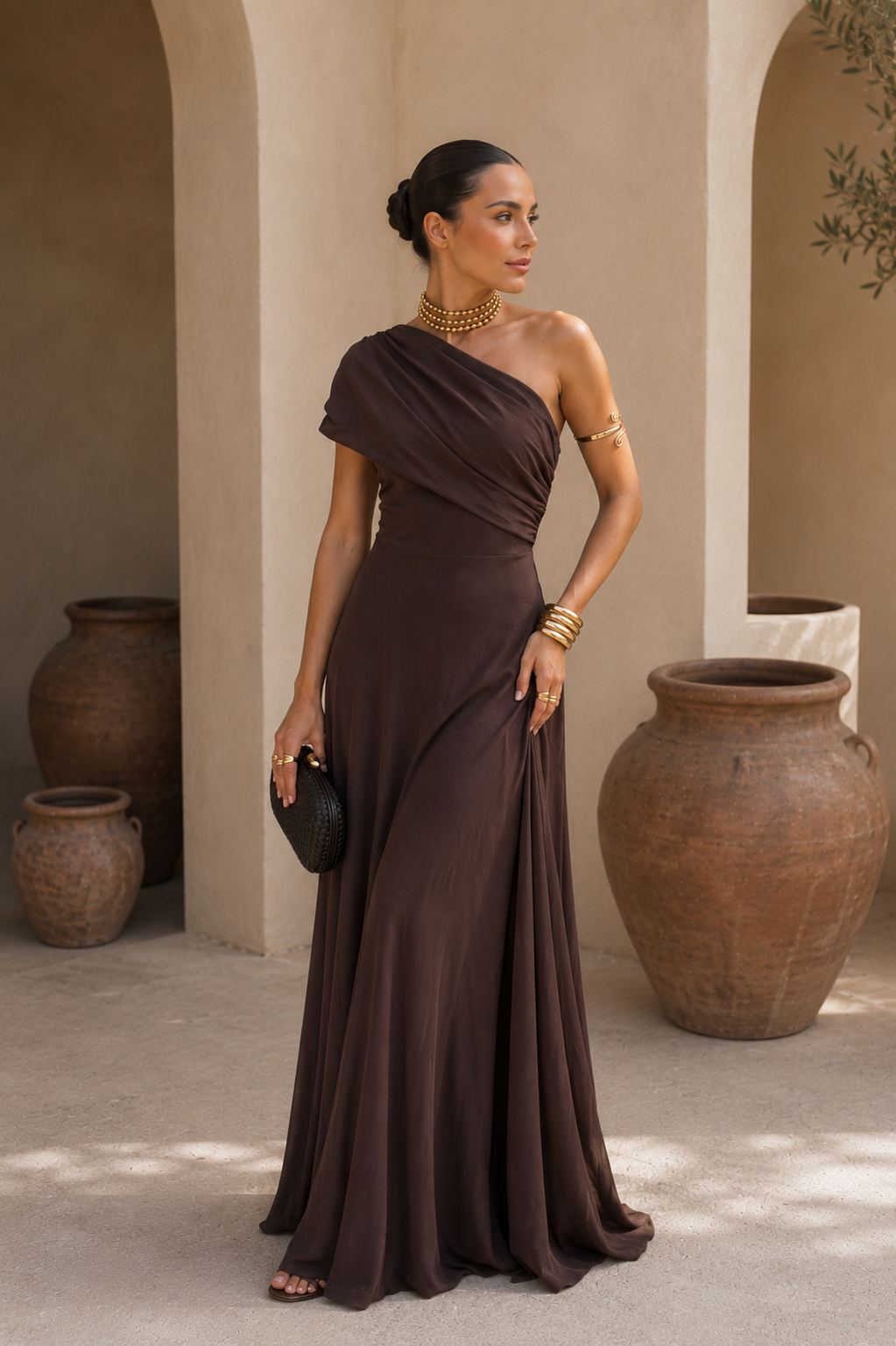 Vestido Aitana en color marrón