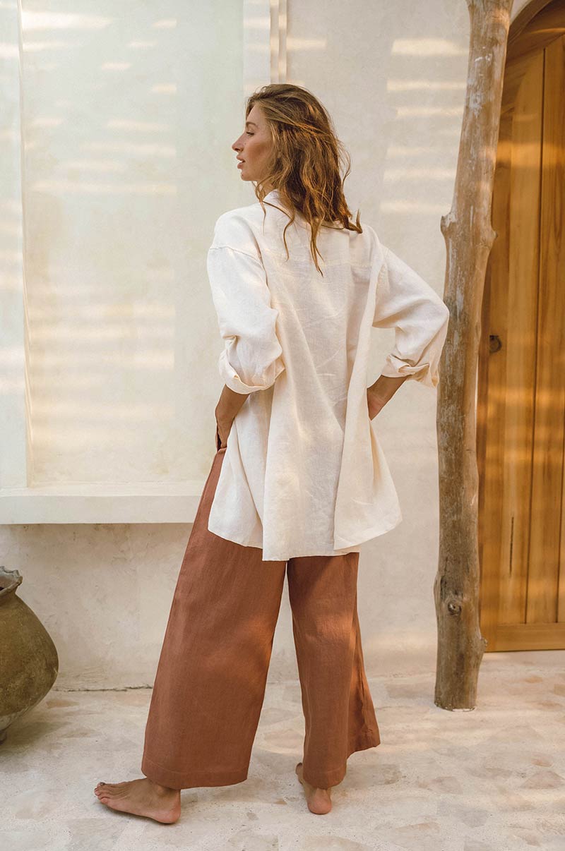 Alina | Summer Shirt Dress - Coconut