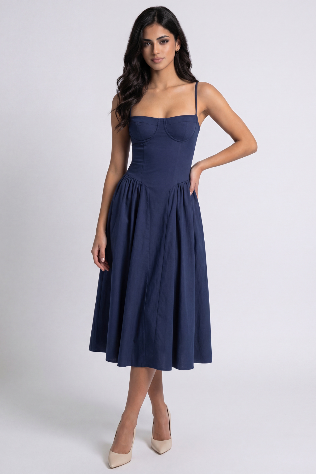 Elise | Corset Midi Dress