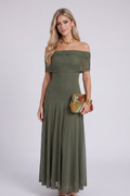 Seville | Olive Green Maxi Dress