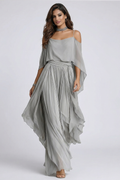 Isabela | Flowy Grey Set with Top and Trousers