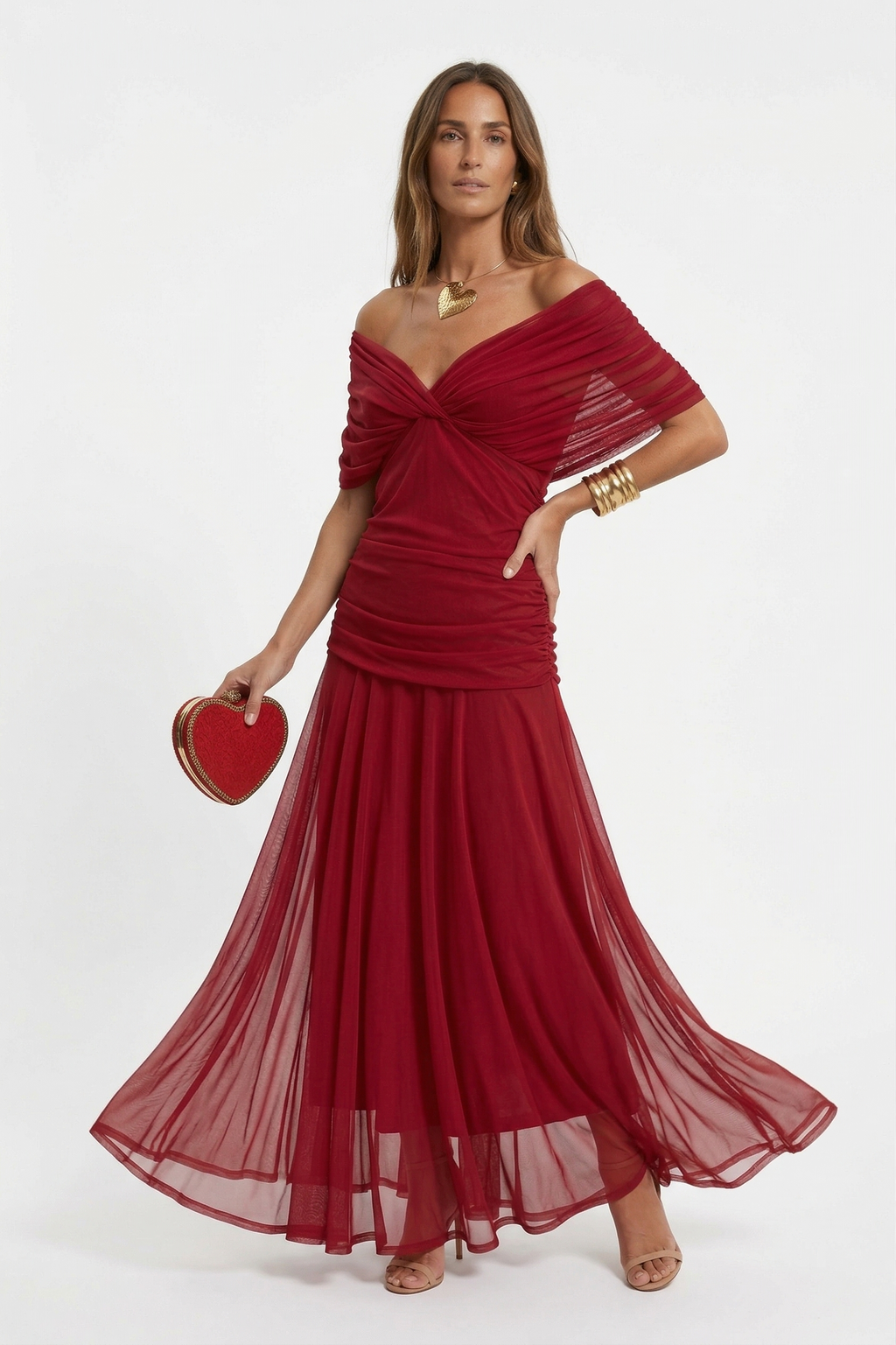 Nora | Long V-neck dress