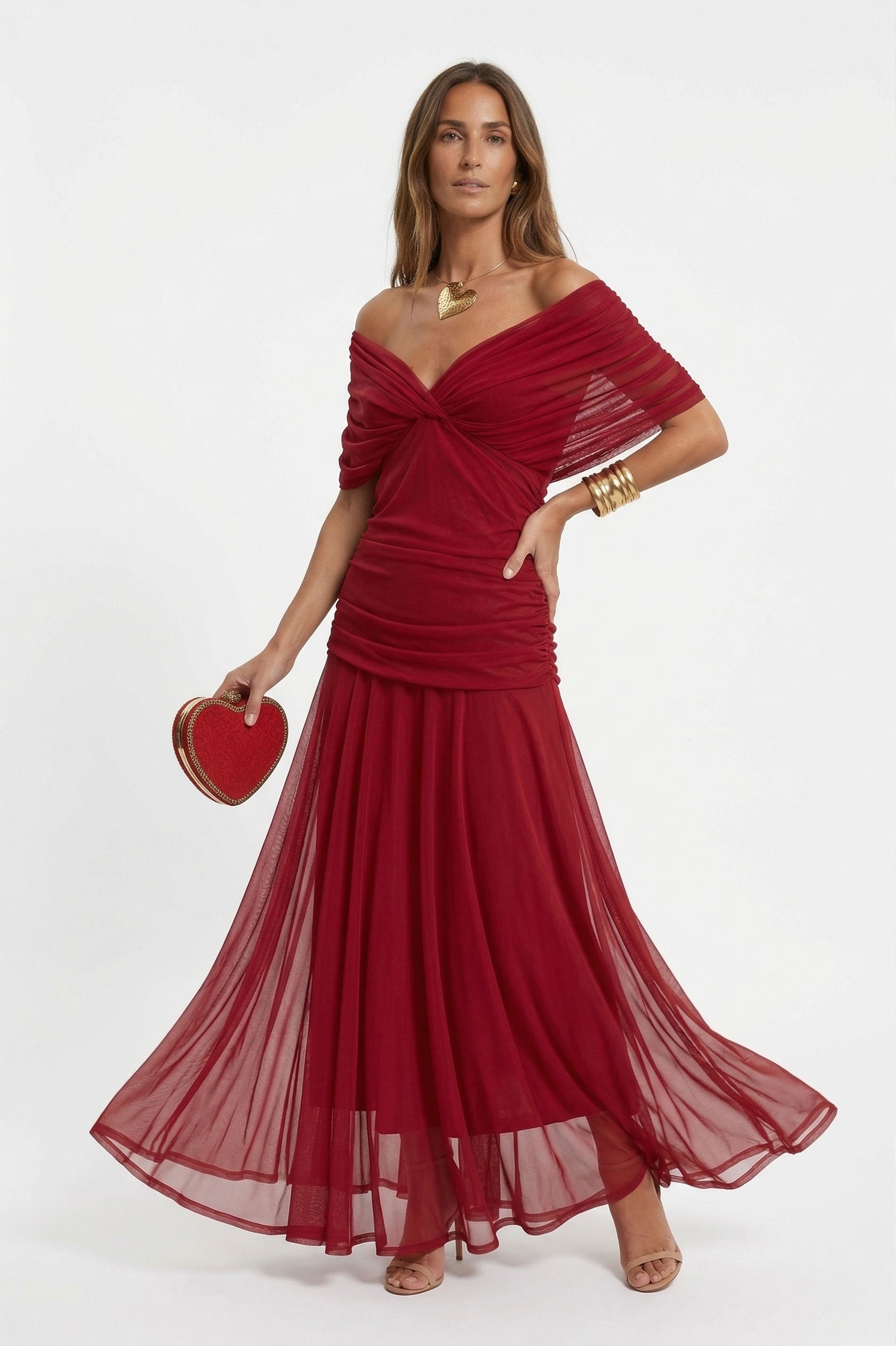 Nora | Long V-neck dress