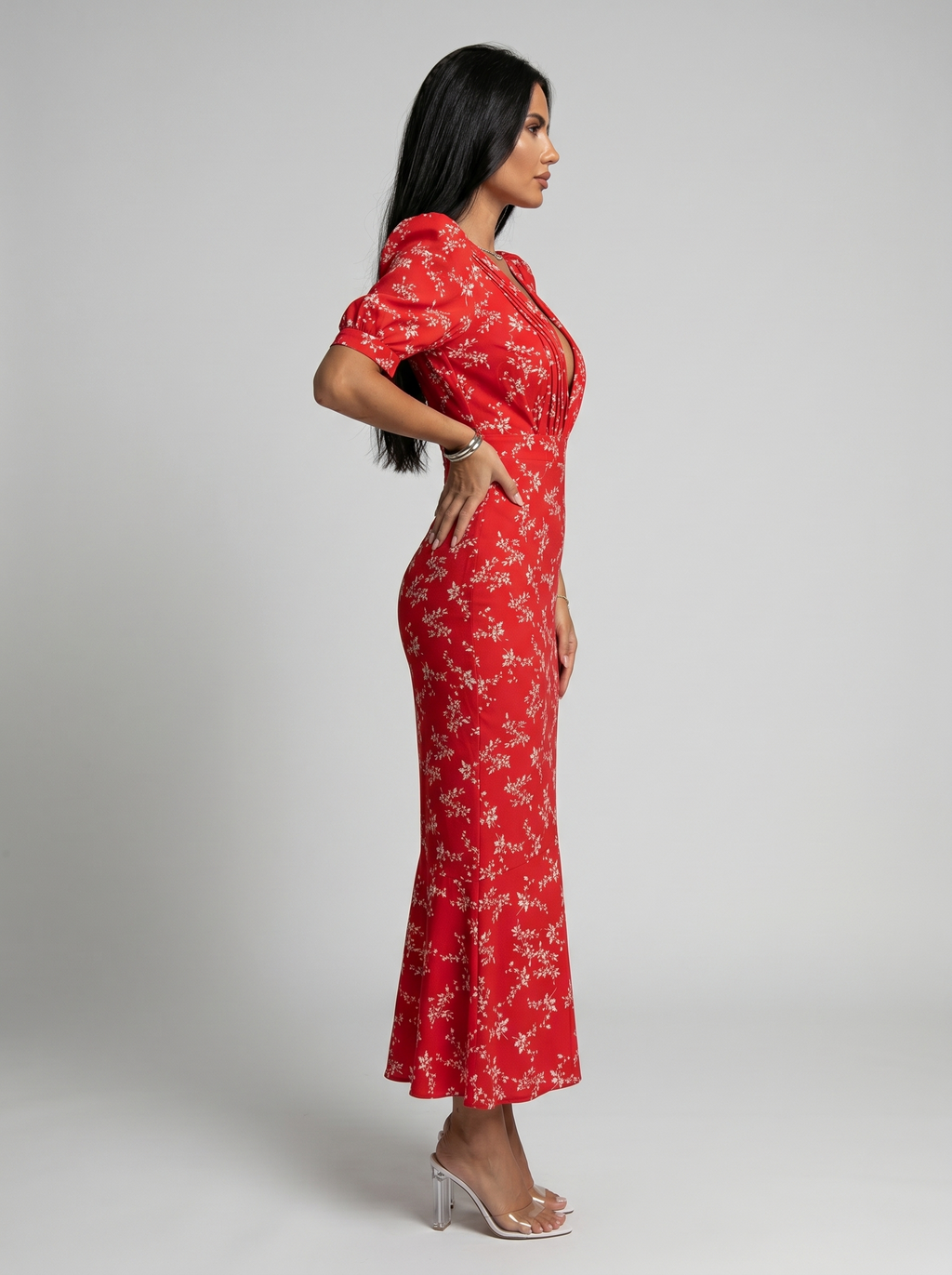 Amaia | Floral Design V-Neck Dress