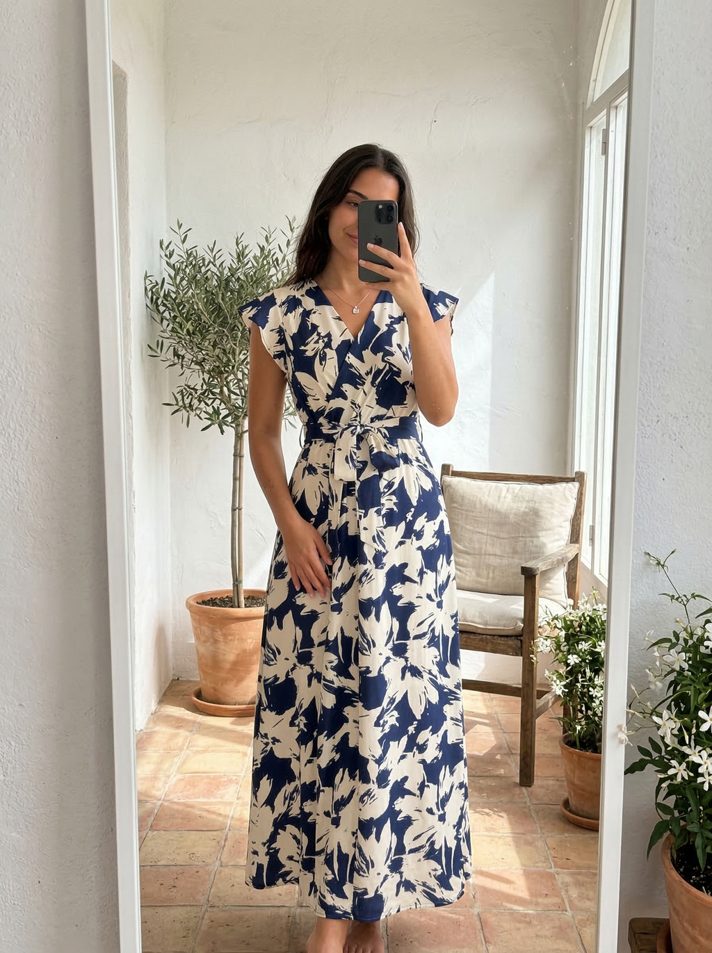 Elvira | Long dress with floral print
