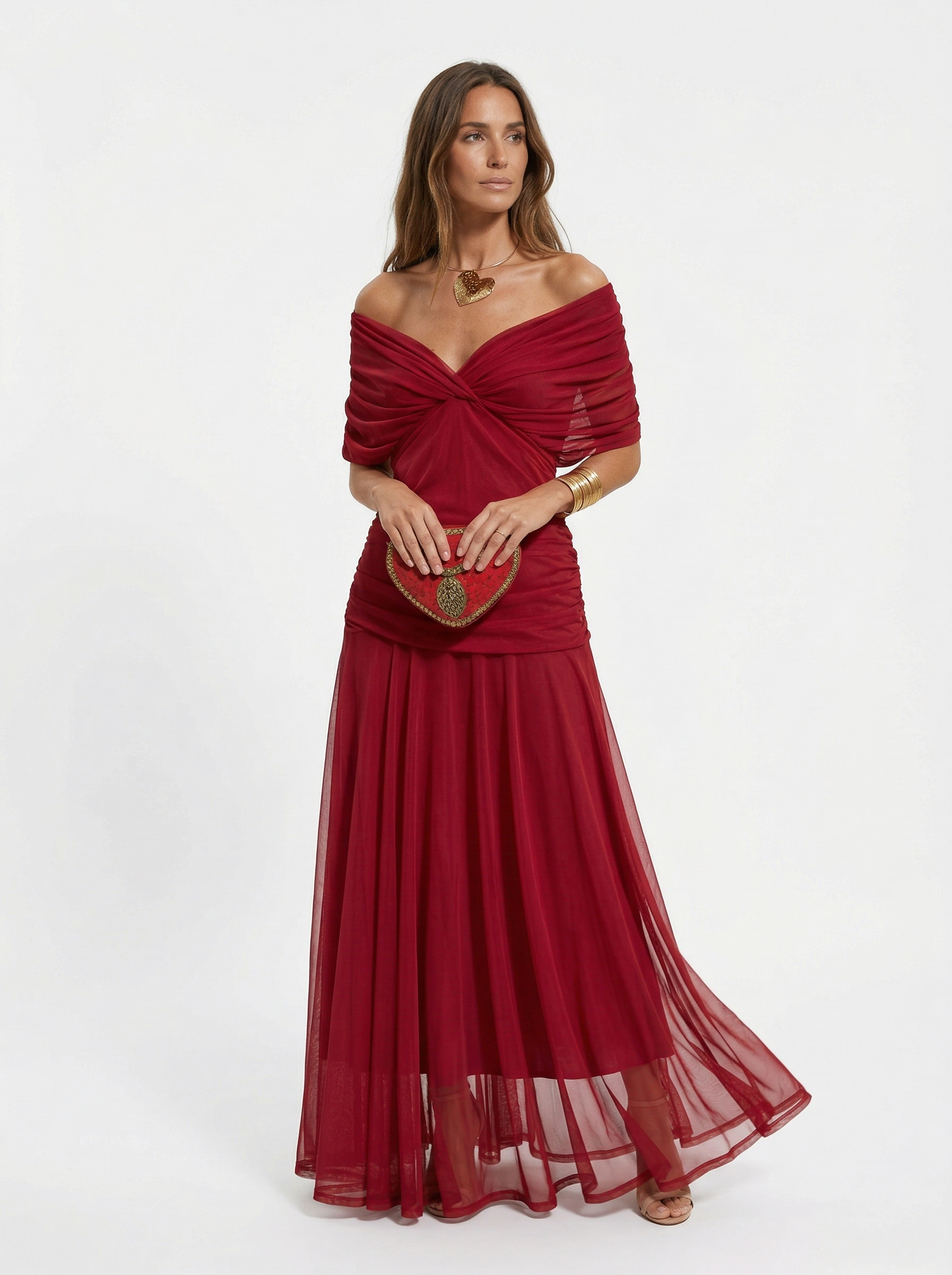 Nora | Long V-neck dress