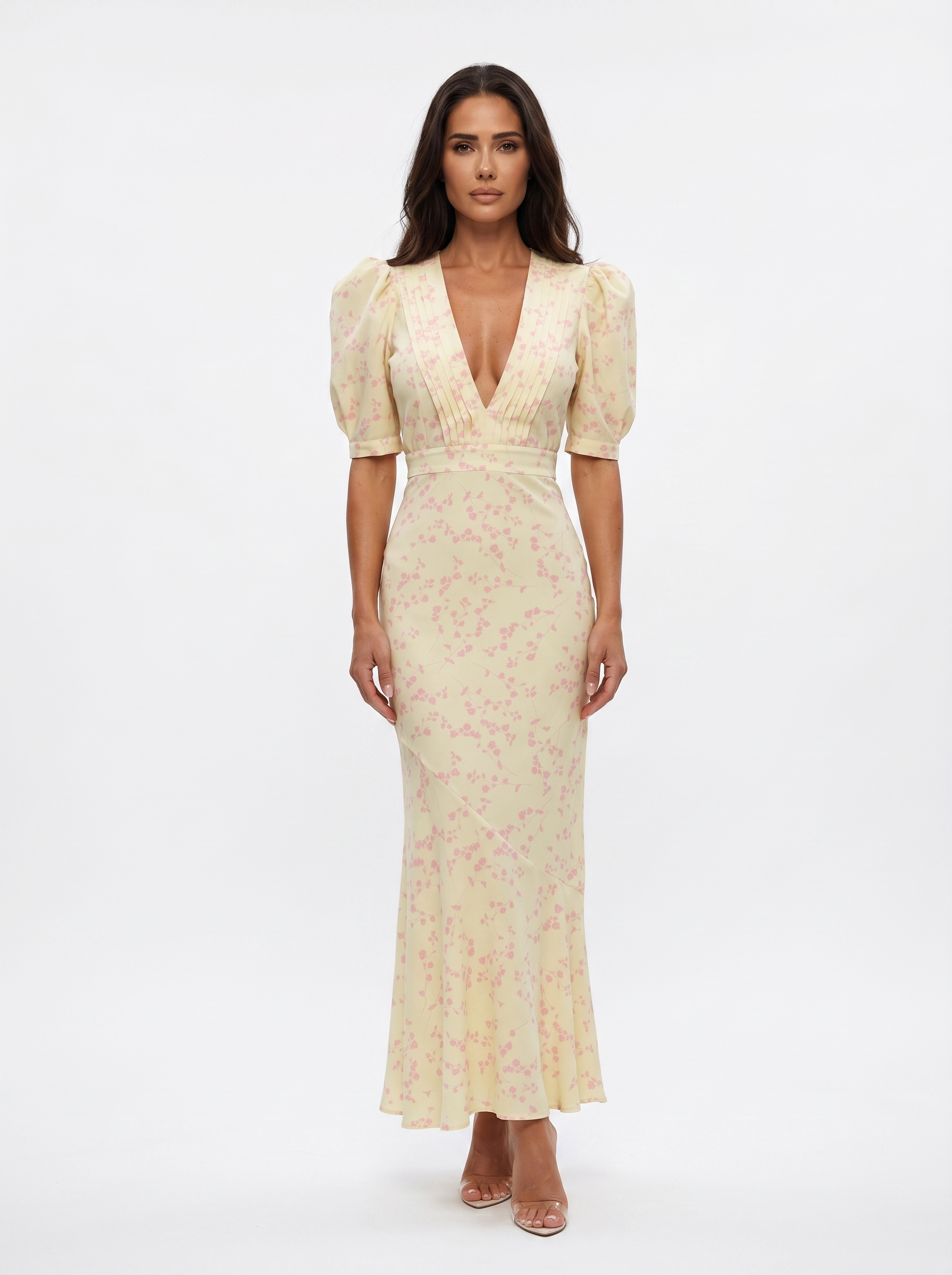 Amaia | Floral Design V-Neck Dress