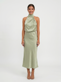 Carmina | Long halter neck dress