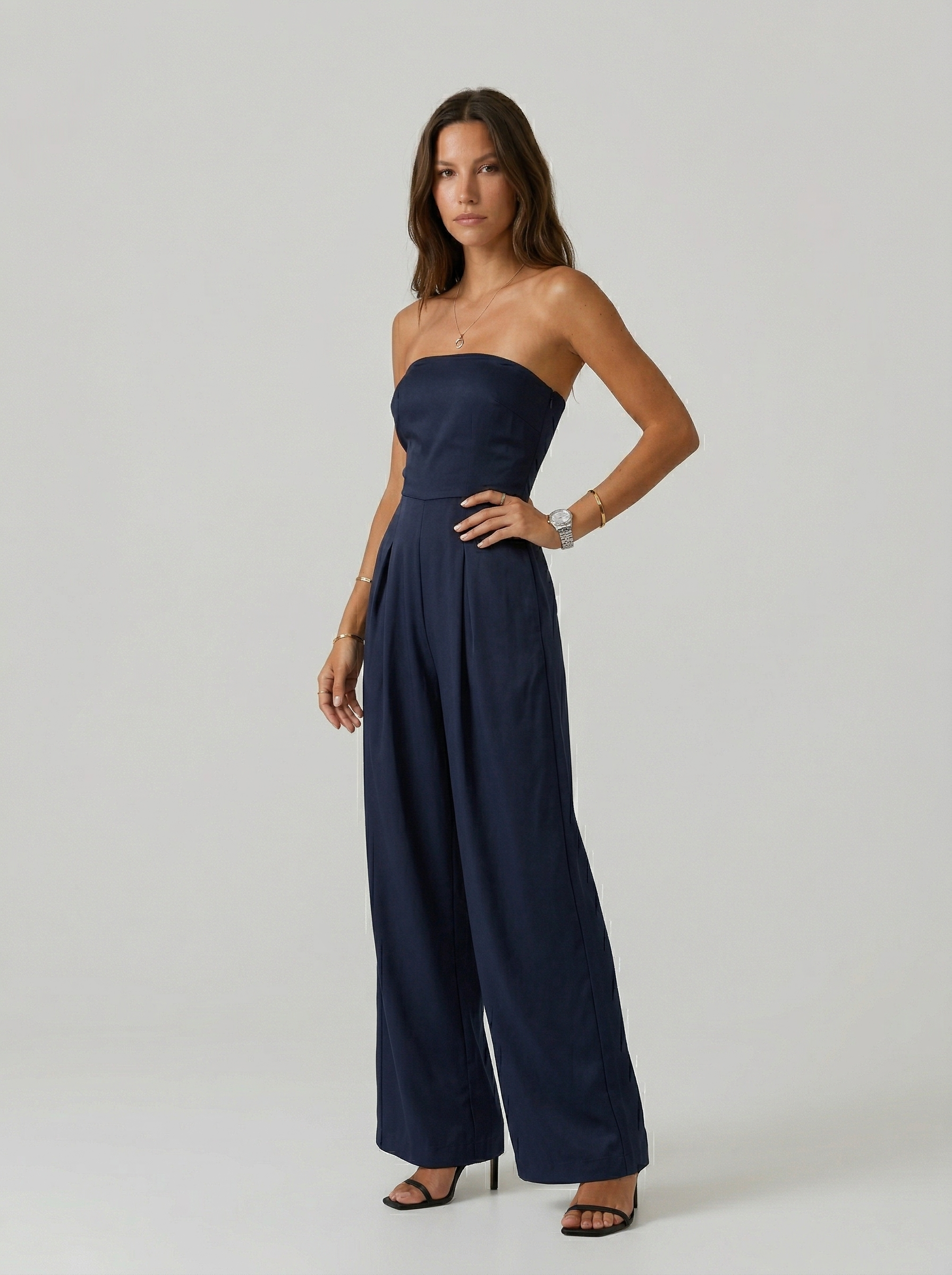 Ainara | Strapless Wide-Leg Jumpsuit