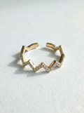 Martina Zigzag Gemstone Ring