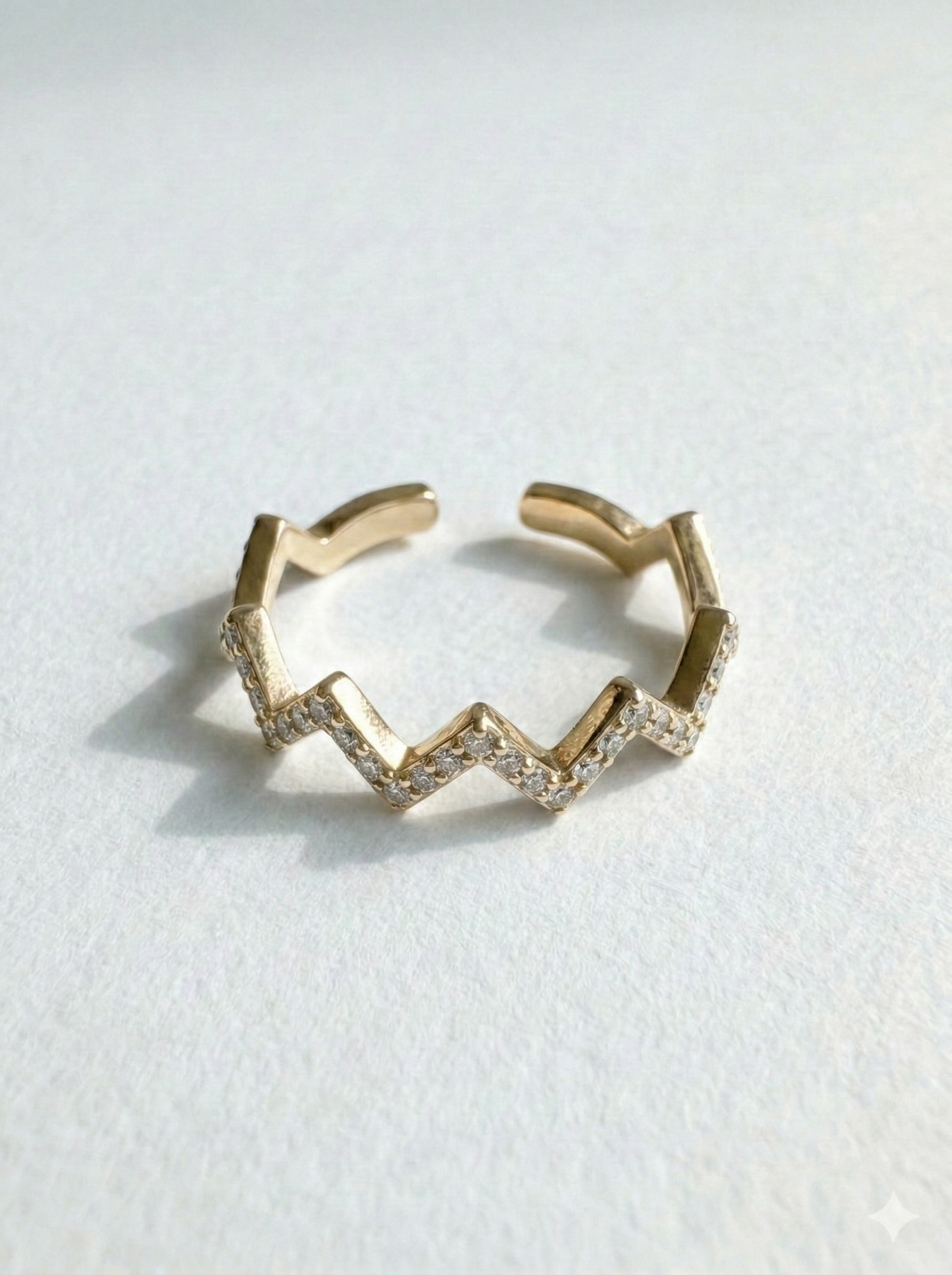 Martina Zigzag Gemstone Ring