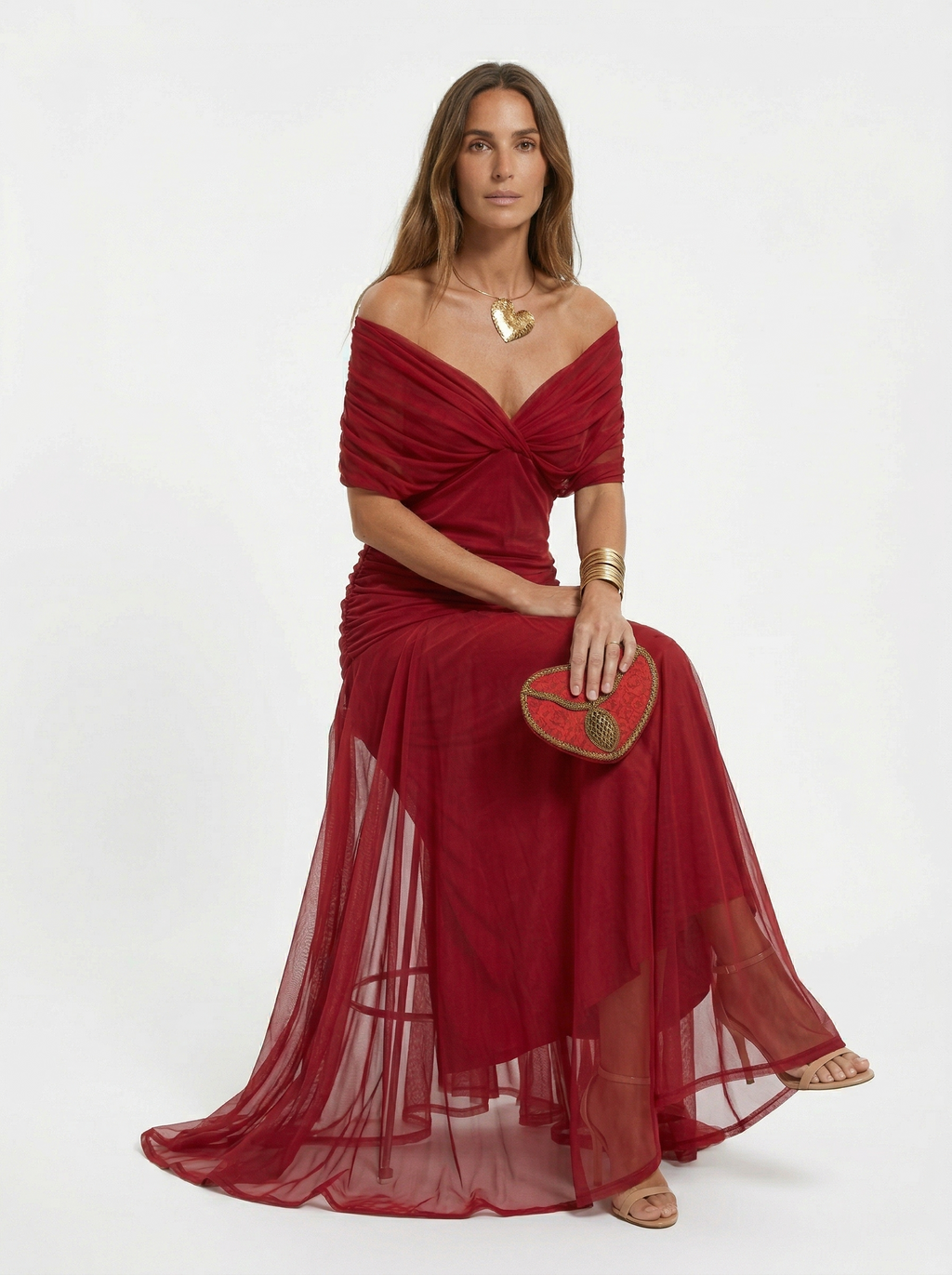 Nora | Long V-neck dress