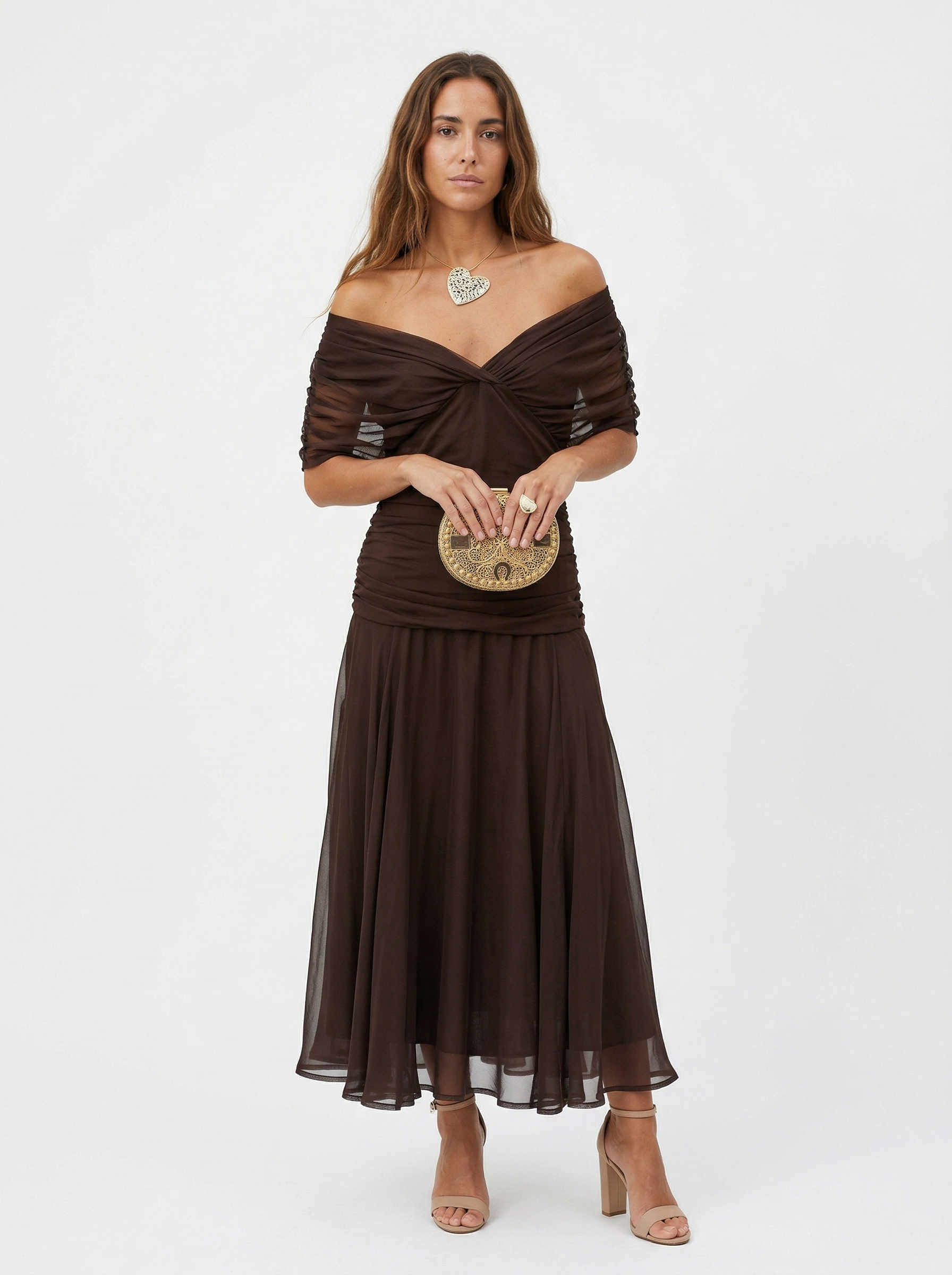 Nora | Long V-neck dress