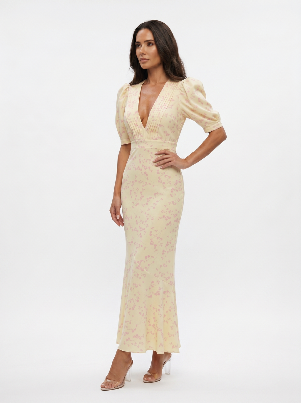 Amaia | Floral Design V-Neck Dress