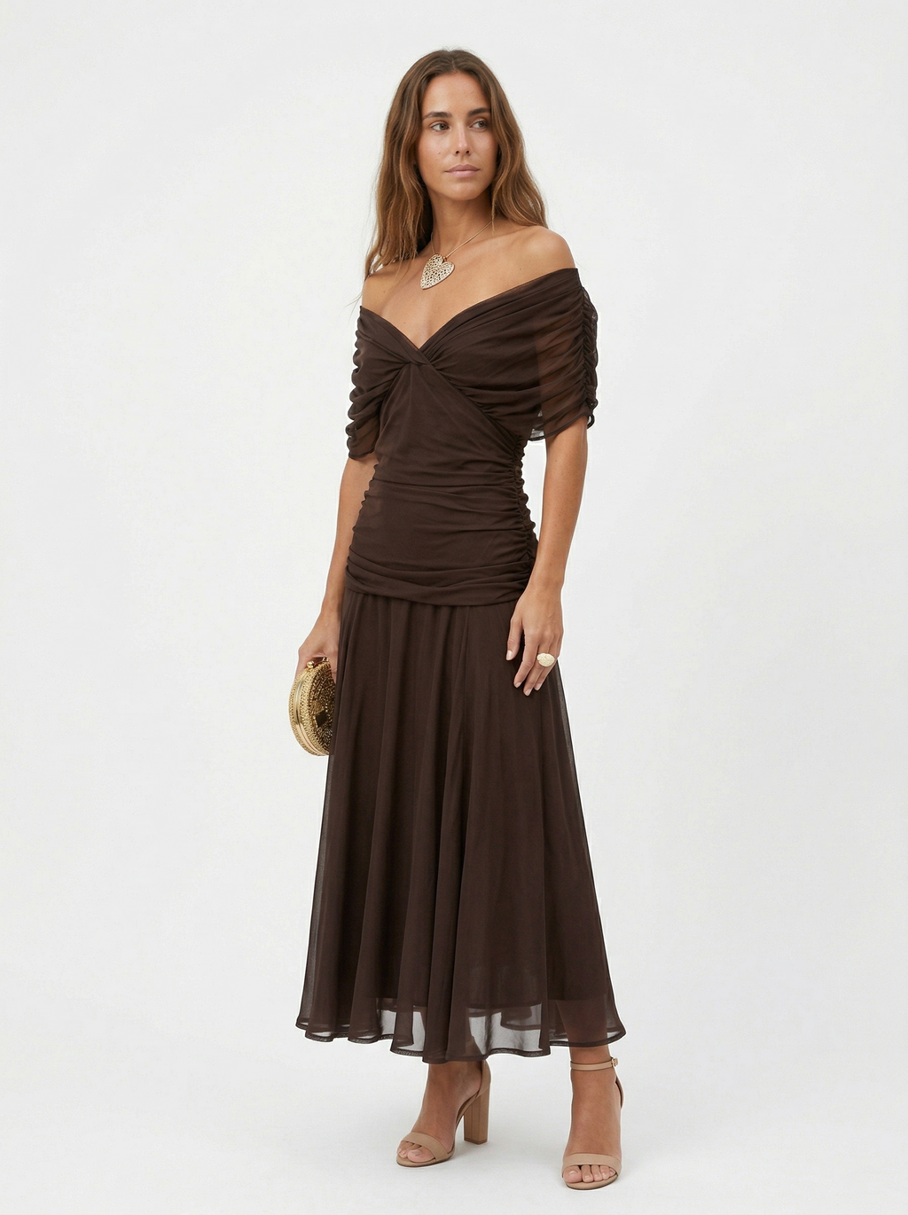 Nora | Long V-neck dress