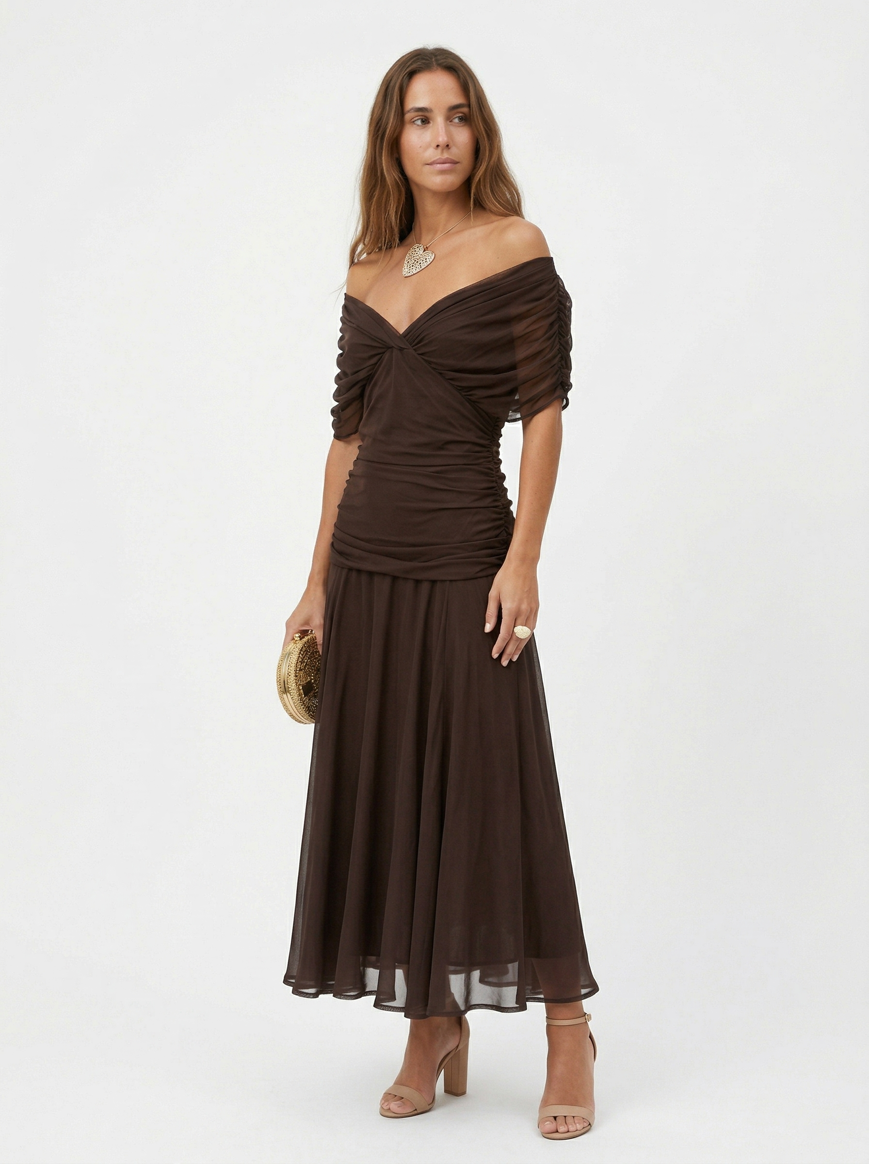 Nora | Long V-neck dress