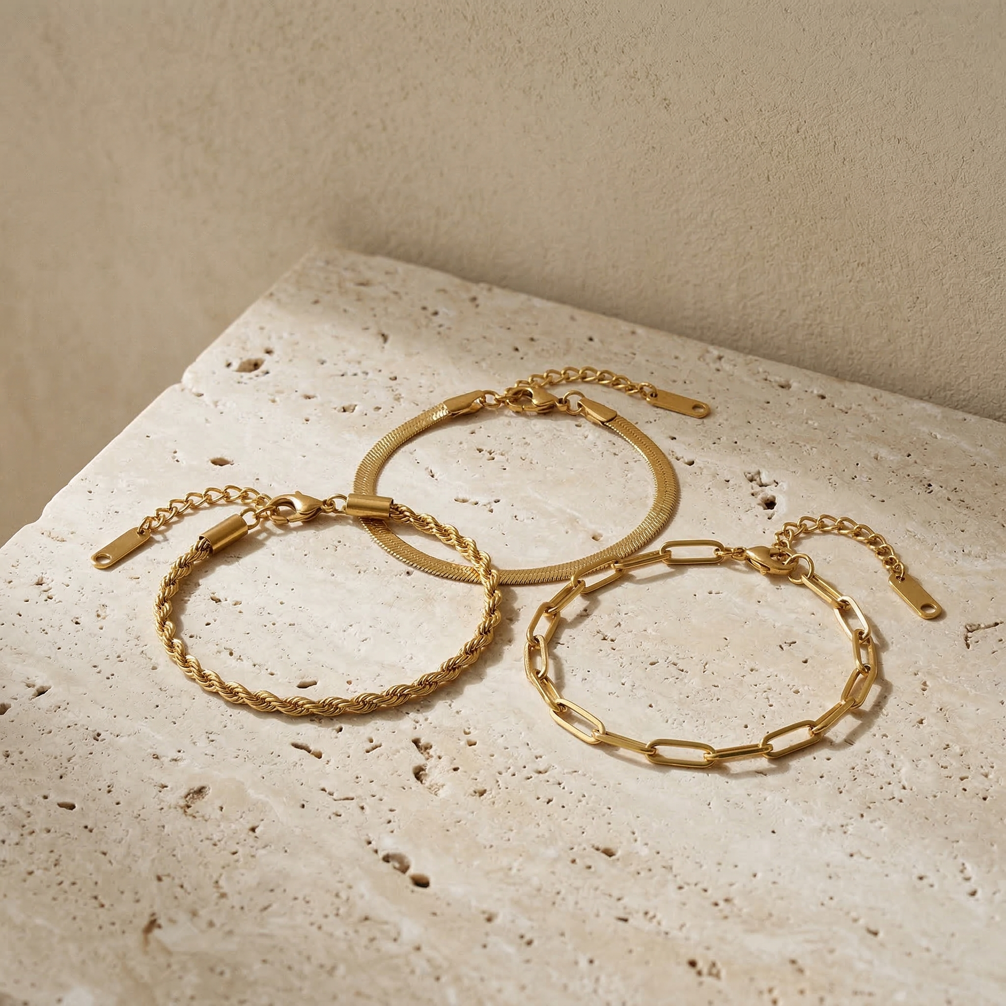 Esential | 18K Gold Plated Bracelet Set